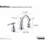 Kohler Kelston Widespread Bathroom Faucet with Pop-Up Drain Assembly, 3-Hole Low Arc 2-Handle Bathroom Sink Faucet, 1.2 gpm-3833999