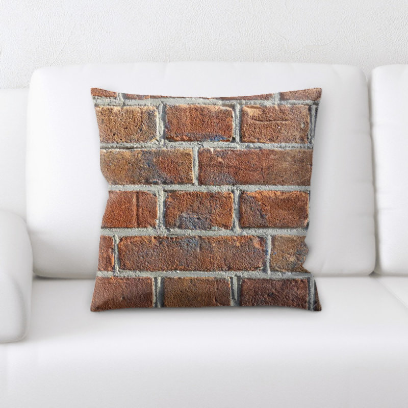 Coussin décoratif mural brique