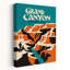Grand Canyon Vista, rétro, paysage abstrait, nature, impression murale-133613447