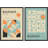 Classical Artwork Geometric Teal Abstract Mid-Century Modern Picture Framed Canvas 2 Pieces Print Wall Art-71660107-71660106