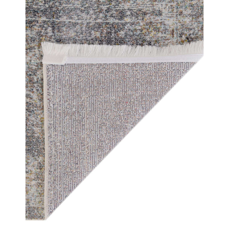 Folmar Oriental Fume Gray Area Rug, Runner 2' x 8'
