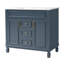 Meuble-lavabo simple 36 po en bois massif avec lavabo, 2 prises de courant, 1 port USB et 1 port Tybe C-1158766406