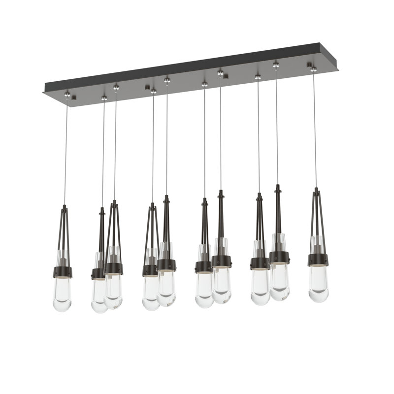 Link 10 - Light Pendant, Standard: 19" to 80", Oil Rubbed Bronze, Clear Glass