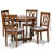 Jillian 4 - Person Solid Wood Top Four Leg Base Dining Set