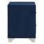 Ensemble de chambre à coucher 3 pièces Harmony Pacific Blue Queen avec lit à oreilles rembourré, commode et table de chevet