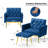 Zianny Velvet Accent Chair with Ottoman-673816101