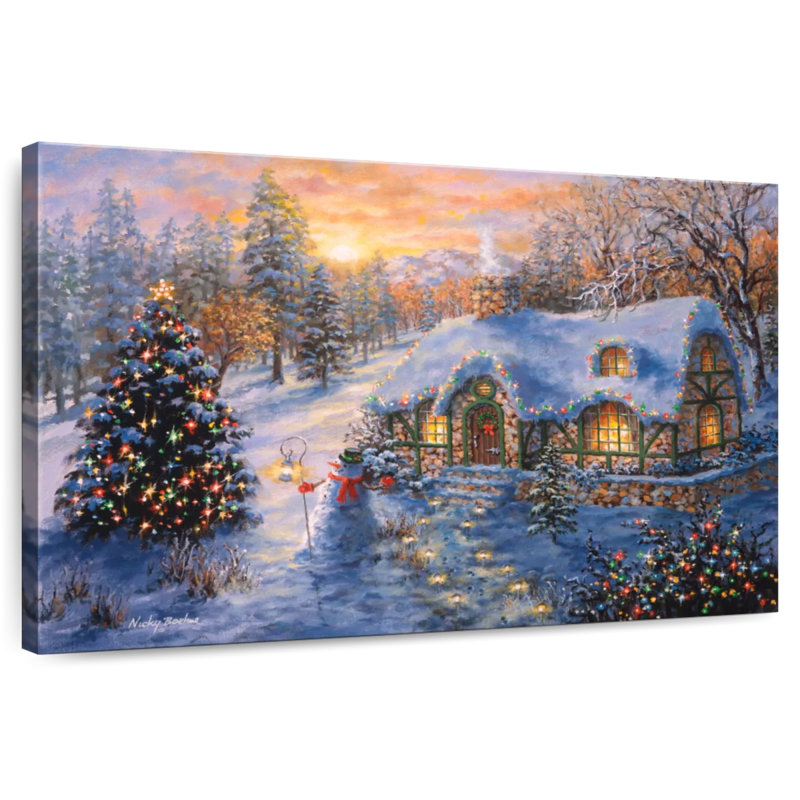 Christmas Cottage I, H 8 po x l 12 po