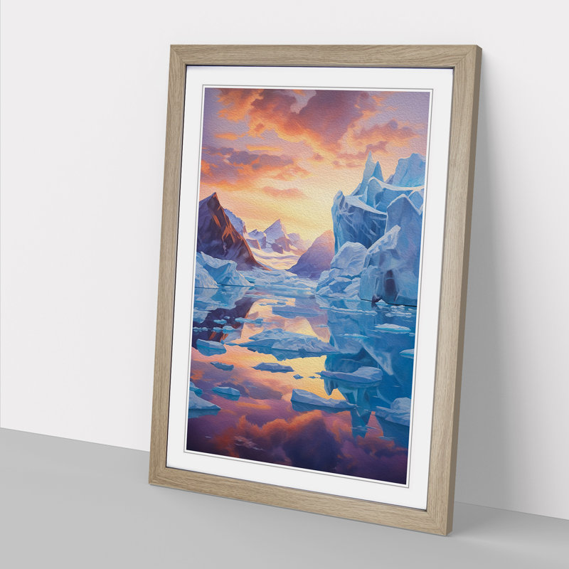 Single Picture Frame Print on Wood, 34cm H x 25cm W x 2cm D, Oak