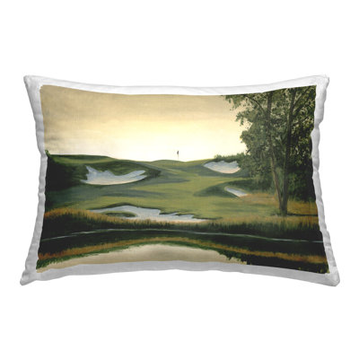 Coussin décoratif imprimé terrain de golf par Michael Willett