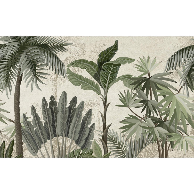 Palmier et fougère Serenity Tropics, L 120 po x l 192 po
