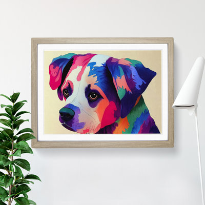 Watercolour Dog Vol.4 Abstract - Single Picture Frame Print