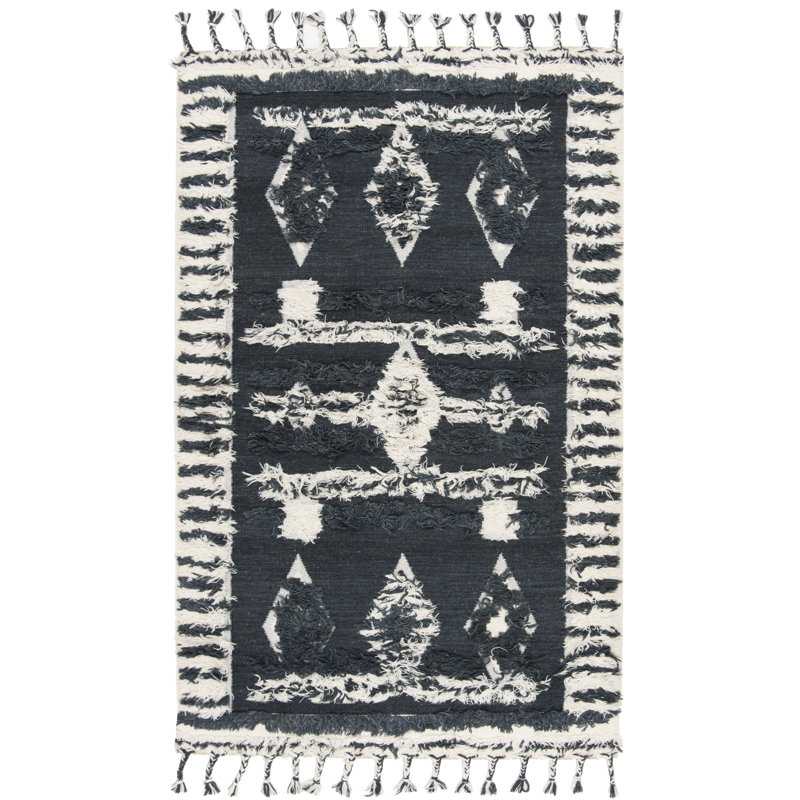 Jessee Geometric Hand Woven Area Rug, Rectangle 183 x 274 cm