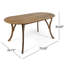 Table de patio en bois 70 po avec finition en A pour une utilisation à l'extérieur
