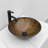16.7" Glass Circular Vessel Bathroom Sink with Pop-Up Drain-118628375
