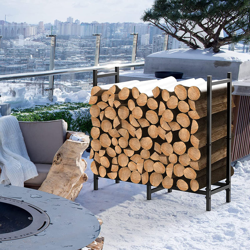 Kulthoom 32.4'' W Metal Log Rack