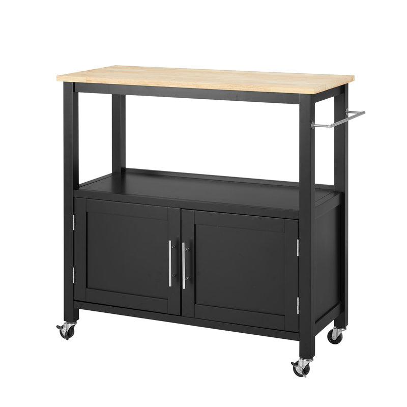 Penka Kitchen Cart, Black