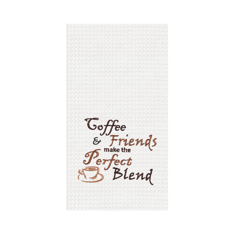 Café et amis font la serviette parfaite