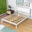 Base de lit plateforme en bois avec tête de lit-1265734523-1265734522