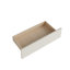 Lit plateforme simple tapissier en forme de L avec rangement et tiroirs, beige