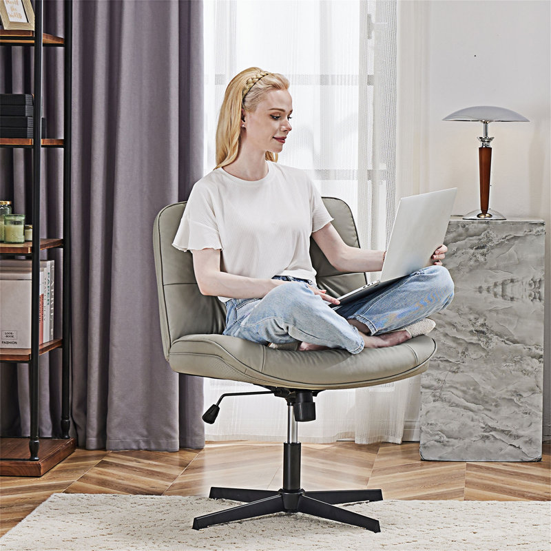 Chaise de bureau pivotante sans accoudoirs, Kaki