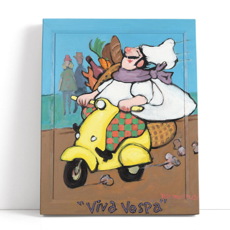 Viva Vespa - Canvas Print Wall Art, 20" H x 16" W