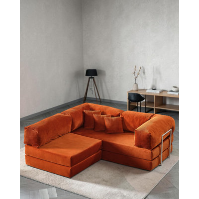Canapé modulaire en L Terracotta