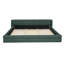 Lit confortable en chenille très grand, design moderne avec tête de lit
