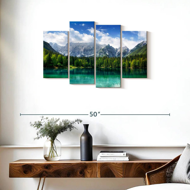 Alvord superbe lac turquoise, H 22 po x l 36 po