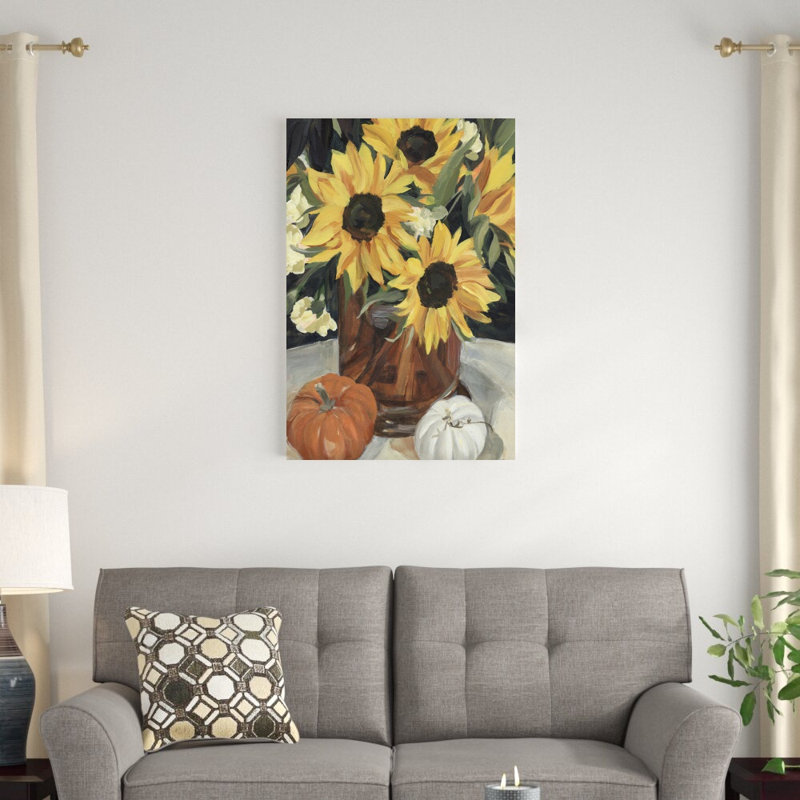 Vase tournesol I, H 36 po x l 24 po