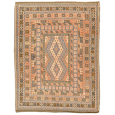 Tapis multicolore de haute qualité noué à la main