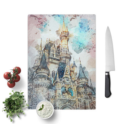 Glass Magic Kingdom in Orlando Florida in Abstract Chopping Board