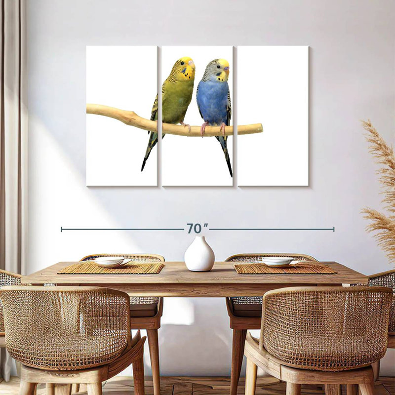 Parakeets, 36" H x 57" W