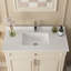 36" Rectangular Single Bathroom Vanity Top in White with Sink Faucet Hole/Backsplash/Overflow (Top Only)