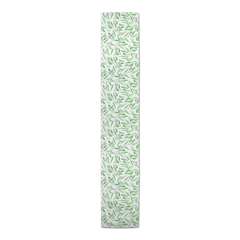 Adlane Rectangle Floral Polyester Table Runner, 72" x 16"