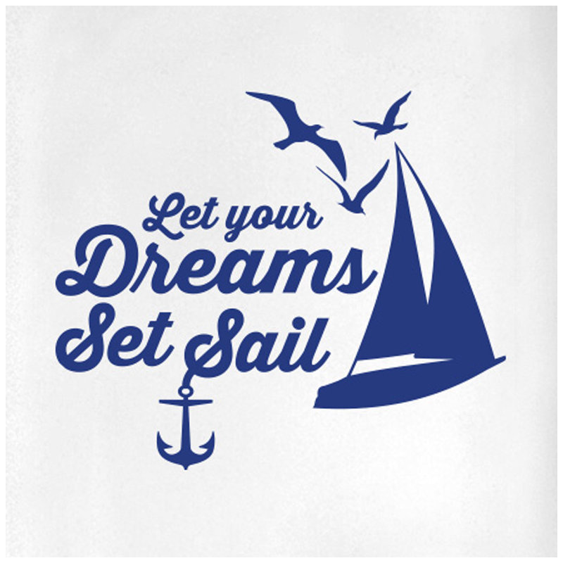 Nautical & Beach Wall Decal, Dark Blue