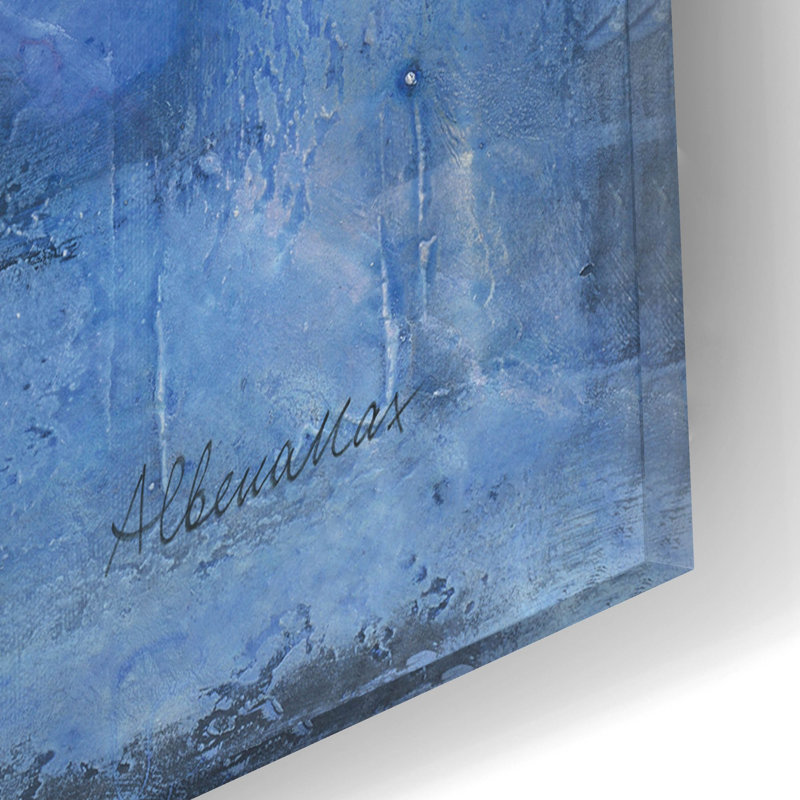 Wrought Studio 'Blue Mood' by Albena Hristova Acrylic Glass Wall Art, 24" x 24", H 12 po x l 12 po x P 0,13 po