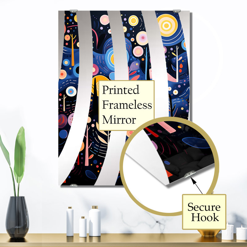 Miroir mural Meluges - Abstract Botanicals MIR137286, 32 po x 24 po