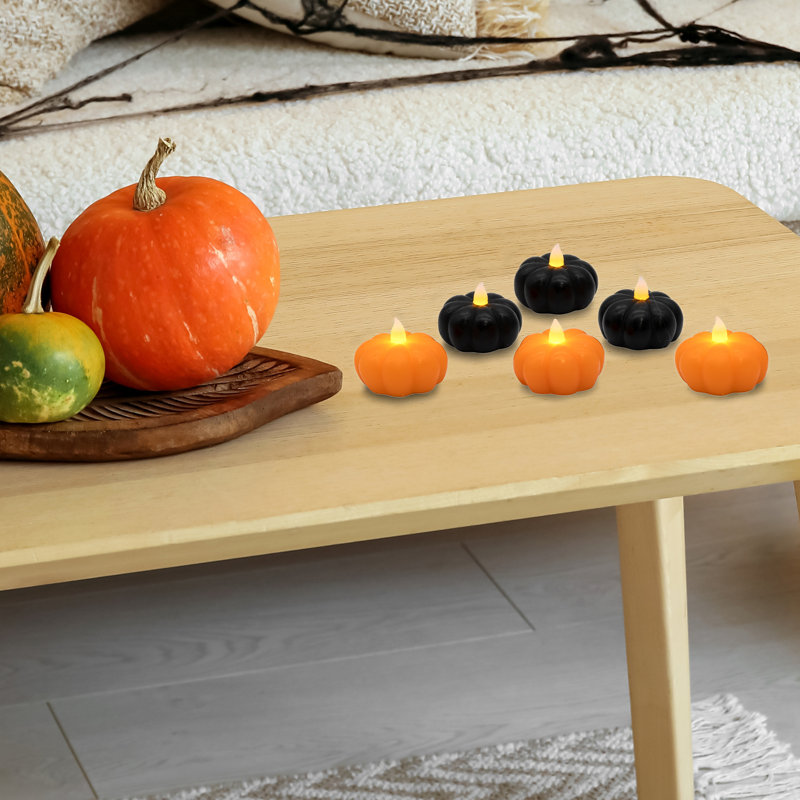 Citrouilles lumineuses à piles - 6 pièces