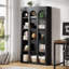 Ensemble de 2 - Bibliothèque de bureau à la maison moderne en bois à 5 niveaux 70,87 pouces-1741336037