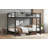Metal Bunk Bed For Teens And Adults,Space-Saving/Noise Reduced/No Box Spring Needed, Black-1565474441-1565474452