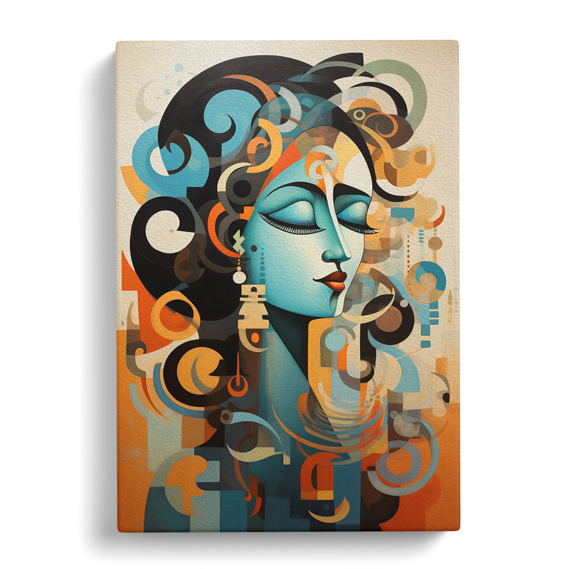 Indian Woman Dadaism No.2 - No Frame Print, 76cm H x 50cm W x 3cm D
