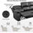 Living Room Furniture Sets,leather Reclining Sectional Sofa Set With 2 Manual Recliners, 6-seat L-shaped Corner Couch With Hidden Table/storage Console/cup Holders, Perfect For Living Room/home Theater-1760400325