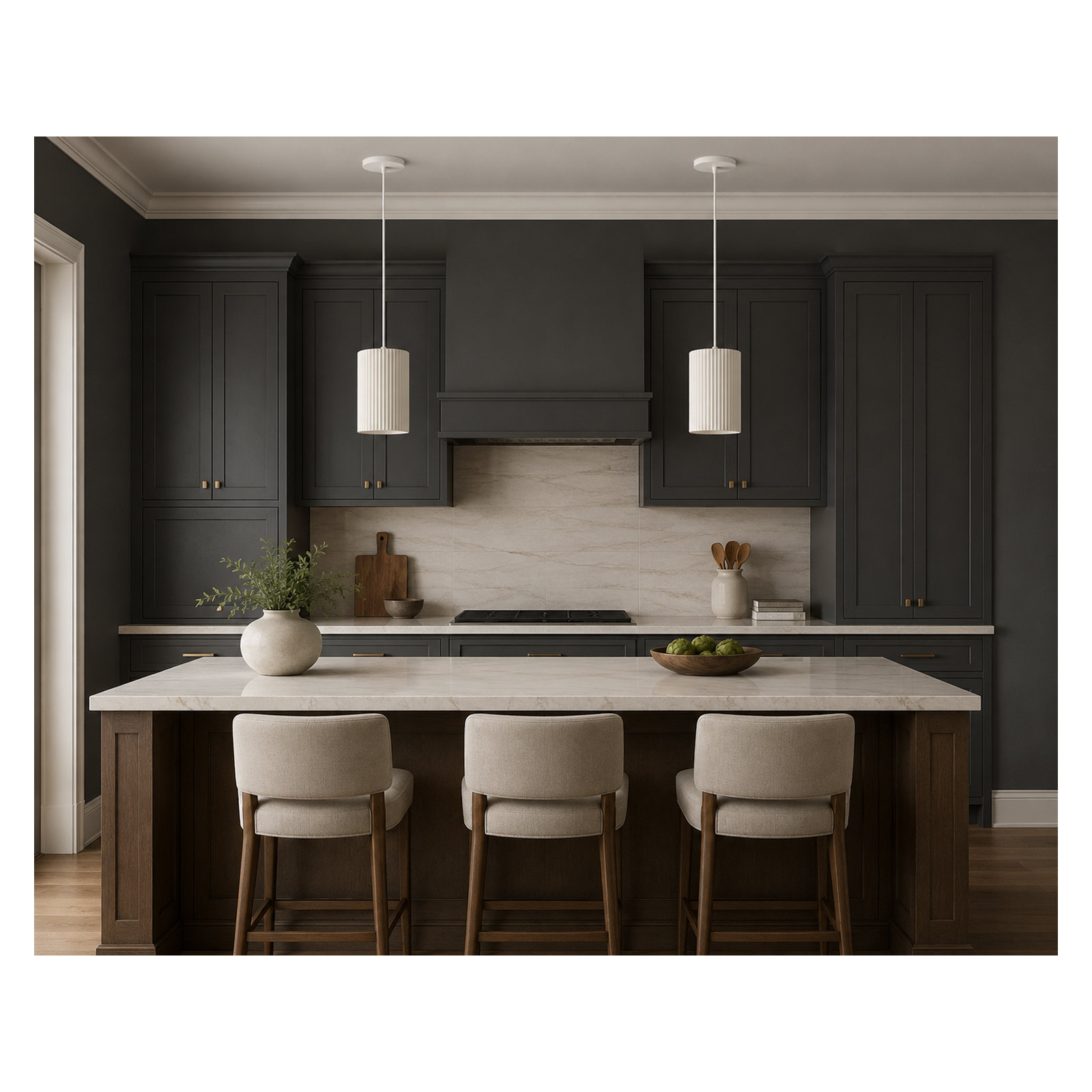 Calcott 1 - Light Cylinder Pendant, Chalk White, Chaulk White