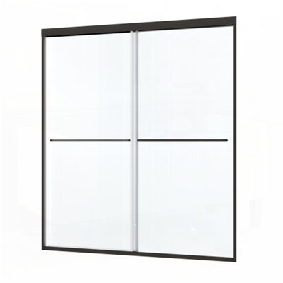Bypass shower door, sliding door, with 1/4" tempered glass