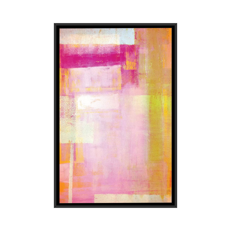 « yummy », reproduction sur toile, H 26 po x l 18 po x P 1,5 po, Toile avec cadre noir, Pas de tapis