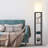 Emonnie 62.9" Column Floor Lamp with Shelves, Real Solid Wood and Bulb Included-2008062375
