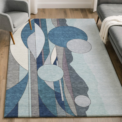 Premium Machine Washable Mayfield AMF2252 Modern Rug