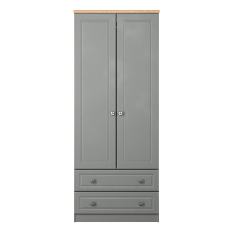 Arin Manufactured Wood Wardrobe, Dusk Grey/Oak