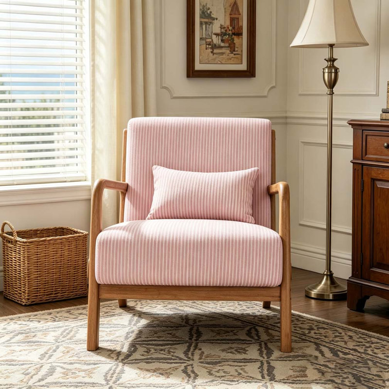 Chaise longue en bois, Rose