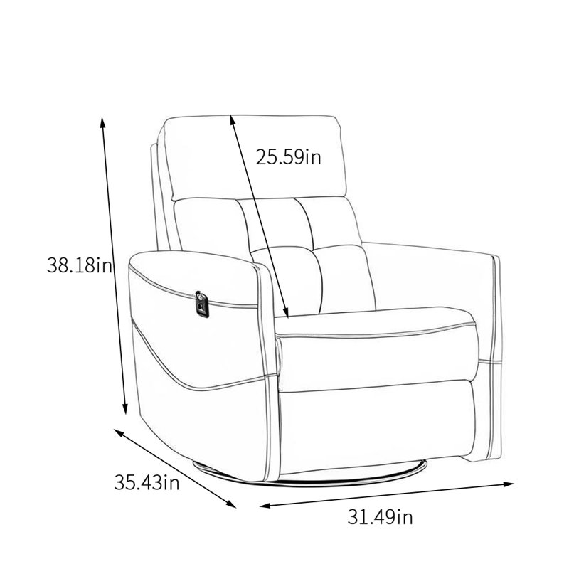 Fauteuil inclinable pivotant Suntia, Bleu